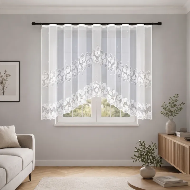 Značkový Dekorační žakárová záclona s řasící páskou EMILA 135 bílá 300x135 cm MyBestHome