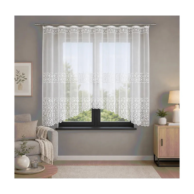 Expresní Doručení Dekorační žakárová záclona s řasící páskou EGONA 160 bílá 300x160 cm MyBestHome