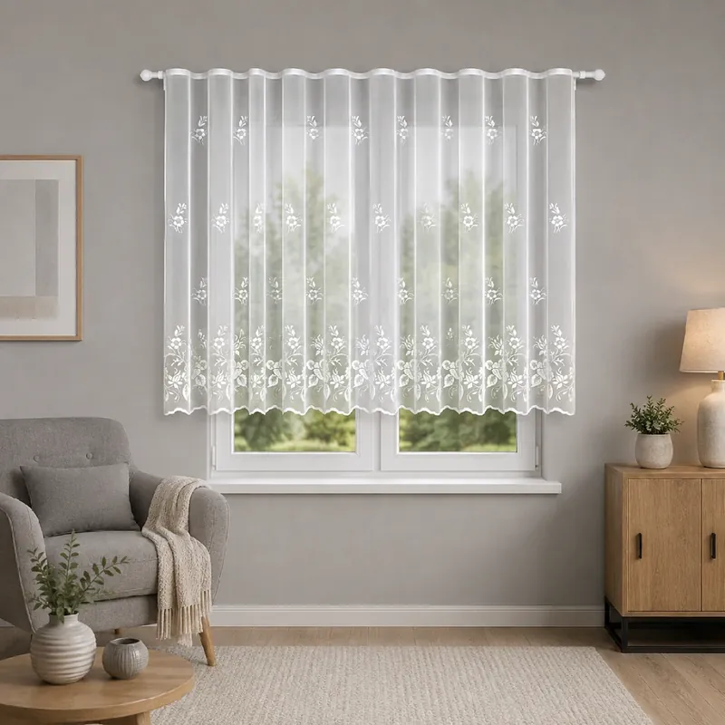Originální Dekorační žakárová záclona s řasící páskou FILIPA 160 bílá 300x160 cm MyBestHome