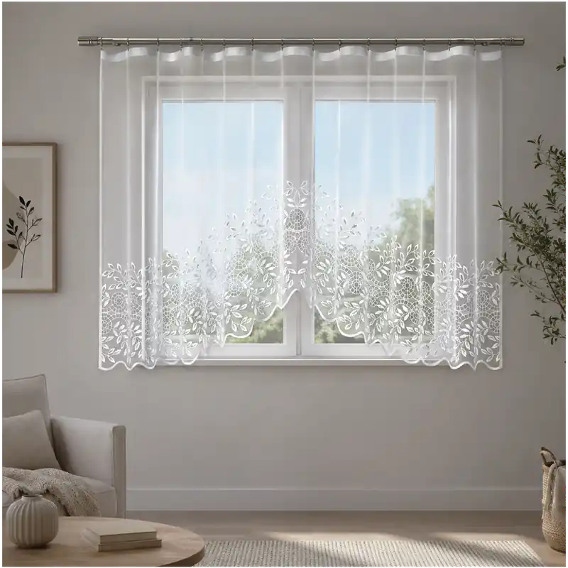 Oblíbený Dekorační žakárová záclona s řasící páskou ANKA 160 bílá 300x160 cm MyBestHome