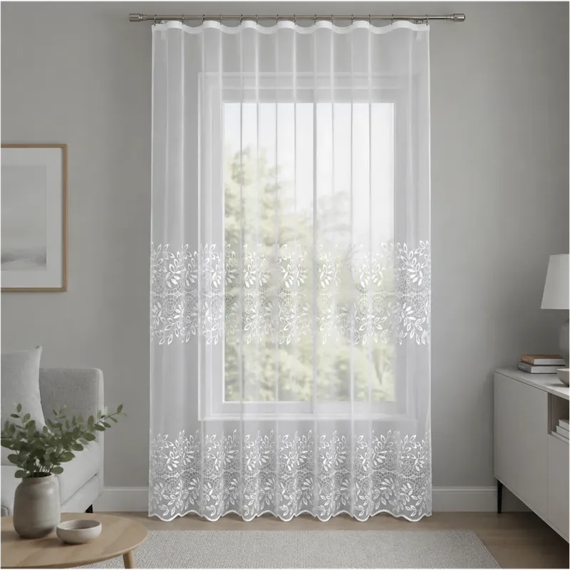 Aktuální Dekorační žakárová záclona s řasící páskou ANKA 250 bílá 200x250 cm MyBestHome