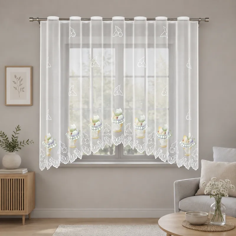 Dekorační žakárová záclona s řasící páskou ADRIA 160 bílá 300x160 cm MyBestHome Levný