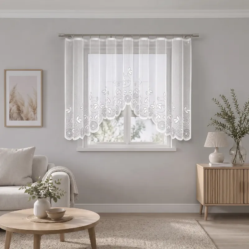 Dekorační žakárová záclona s řasící páskou ANA 150 bílá 300x150 cm MyBestHome Jen Po Omezenou Doba