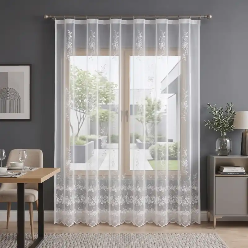 Cenově Výhodný Dekorační žakárová záclona s řasící páskou DEBORA 250 bílá 200x250 cm MyBestHome