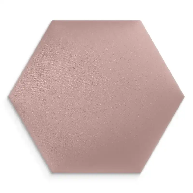 Super Cena Čalouněný nástěnný panel HEXAGON 40x35 cm růžová MyBestHome