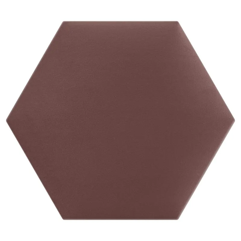 Sleva Čalouněný nástěnný panel HEXAGON 30x26 cm tmavě růžová MyBestHome