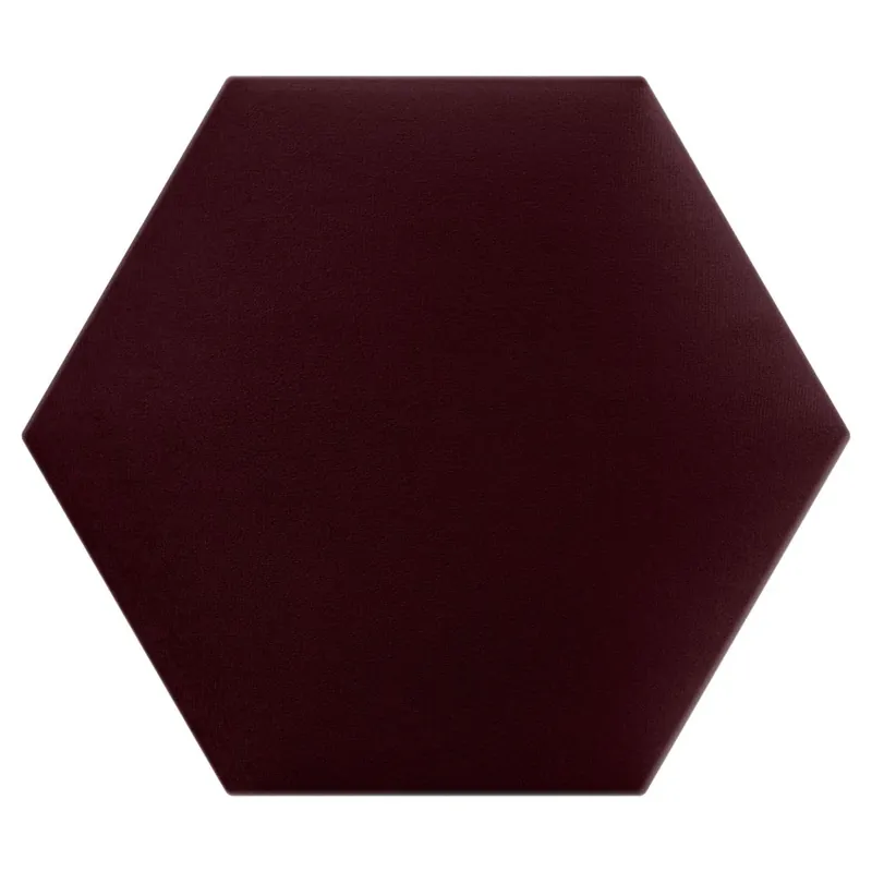 Čalouněný nástěnný panel HEXAGON 30x26 cm vínová MyBestHome Akce