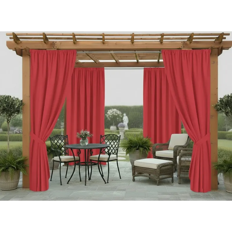 Hit Sezóny Venkovní zahradní závěs s tunýlkem JAMAICA color 10 červená, různé rozměry MyBestHome (cena za 1 kus)