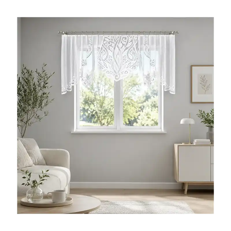 Jen Po Omezenou Doba Dekorační krátká záclona na žabky s kroužky POLA 300x120 cm MyBestHome