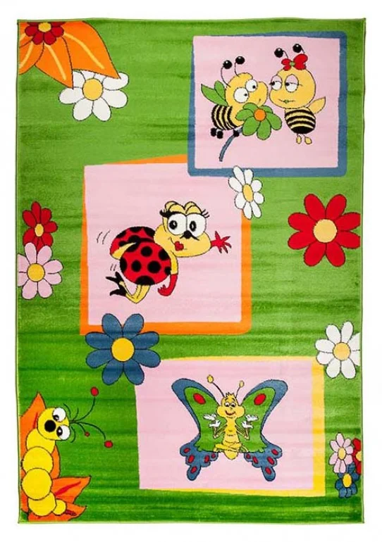 Sleva Koberec KINDER A661B CFV zelený/růžový