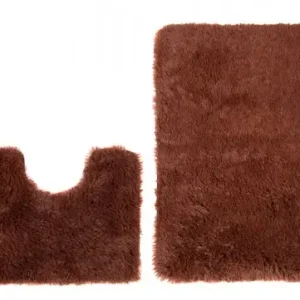 Sleva Sada koupelnových koberečků SILK MR-13 2PC káva