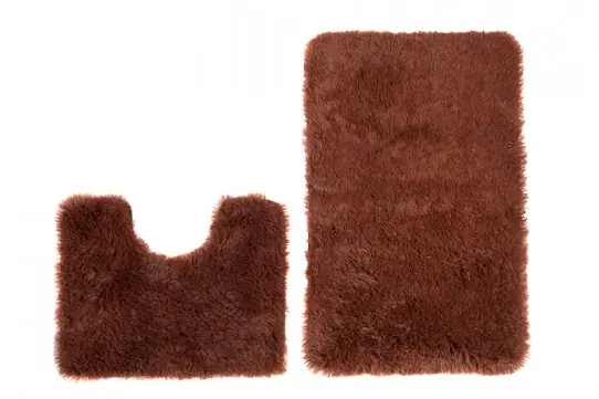 Sleva Sada koupelnových koberečků SILK MR-13 2PC káva