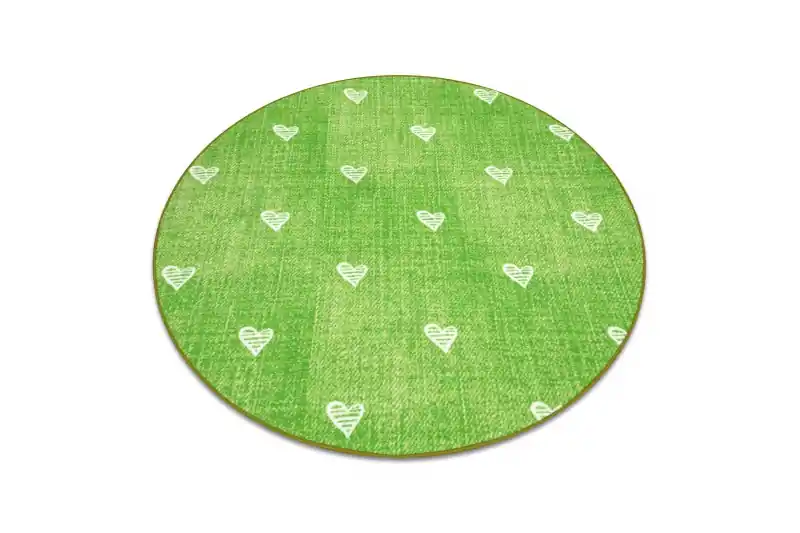Akce Koberec HEARTS kruh Jeans - zelený