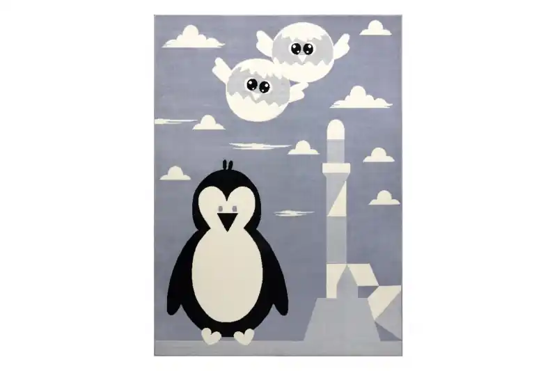 Koberec BCF FLASH Penguin 3997 - tučňák šedý Autentický