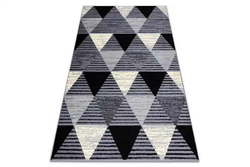 Koberec BCF BASE 3986 Geometric šedý / černý Hit Sezóny