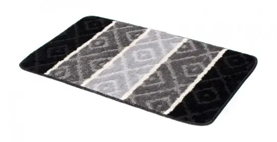 Koupelnový kobereček MULTI A5132 Romby šedý, černý Nízká Cena