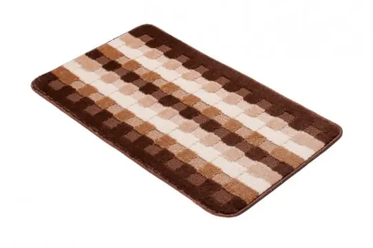 Koupelnový kobereček MULTI A5015 hnědý CAMEL šachy Koupit Online