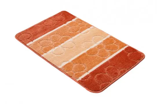 Ověřený Koupelnový kobereček MULTI A5016 kvítek - oranžový