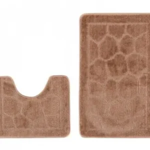 Vysoce Kvalitní Sada koupelnových koberečků MONO 1147 camel 3305 2PC BRUK