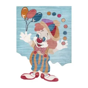 Horká Nabídka Koberec TOYS 75328 Klaun - granát, tyrkys / červený, fuchsie