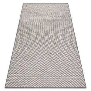 Oblíbený Koberec SIZAL SISALO Zygzak 2901 krém / taupe