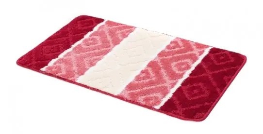Koupelnový kobereček MULTI A5132 Romby - červený Nejprodávanější