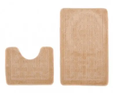 Oblíbený Sada koupelnových koberečků MONO 1039 béžový 1422 2PC KRATKA