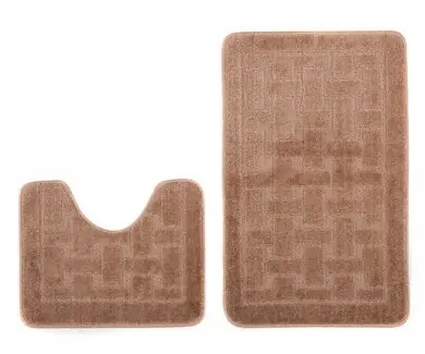 Sada koupelnových koberečků MONO 1039 camel 3305 2PC KRATKA Aktuální