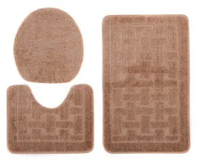 Sada koupelnových koberečků MONO 1039 camel 3305 3PC KRATKA Nová Kolekce