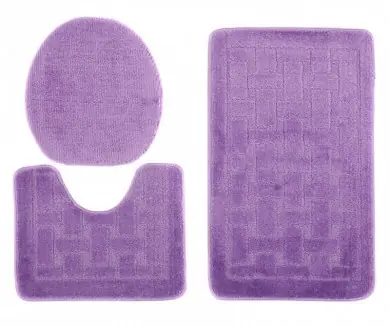 Ověřený Sada koupelnových koberečků MONO 1039 tmavý šeřík 5805 3PC KRATKA