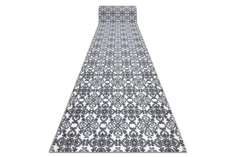 Běhoun ARGENT květy - W4949 bílý / šedý Vysoce Kvalitní