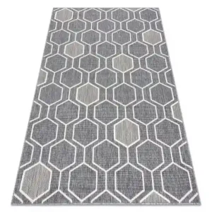 Koberec SPRING 20409332 Hexagon šňůrkový - šedý Rychlé Dodání