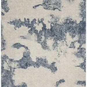 Koberec ETCHINGS 3 sloní kost / modrý Výprodej