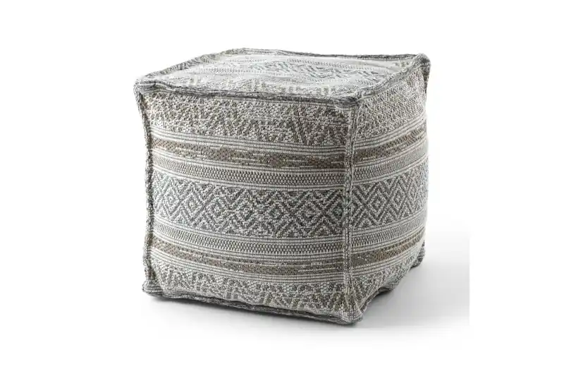 Taburetka čtverec Boho 2806 krém/taupe Autentický