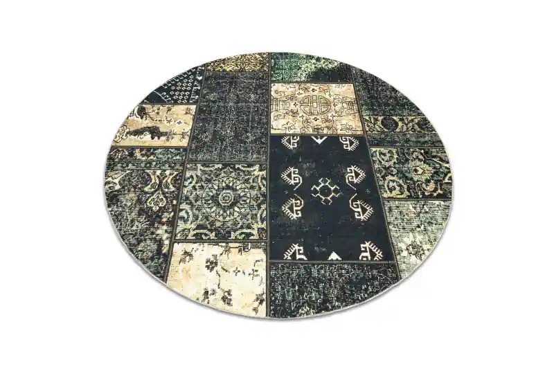 Kup Teď Koberec ANTIKA Ancient Olive patchwork zelený