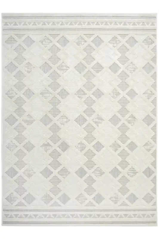 Šňůrkový koberec Stella D418A Romby Aztec šedý / stříbrný / krémový Kup Teď