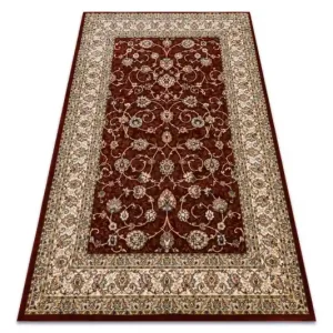 Koberec JADE 45014/330 Ramka, květiny červený / béžový Výhodná Nabídka