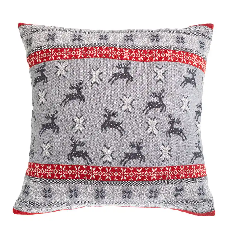 Čtvercový polštář SWEET DEER šedý Akce