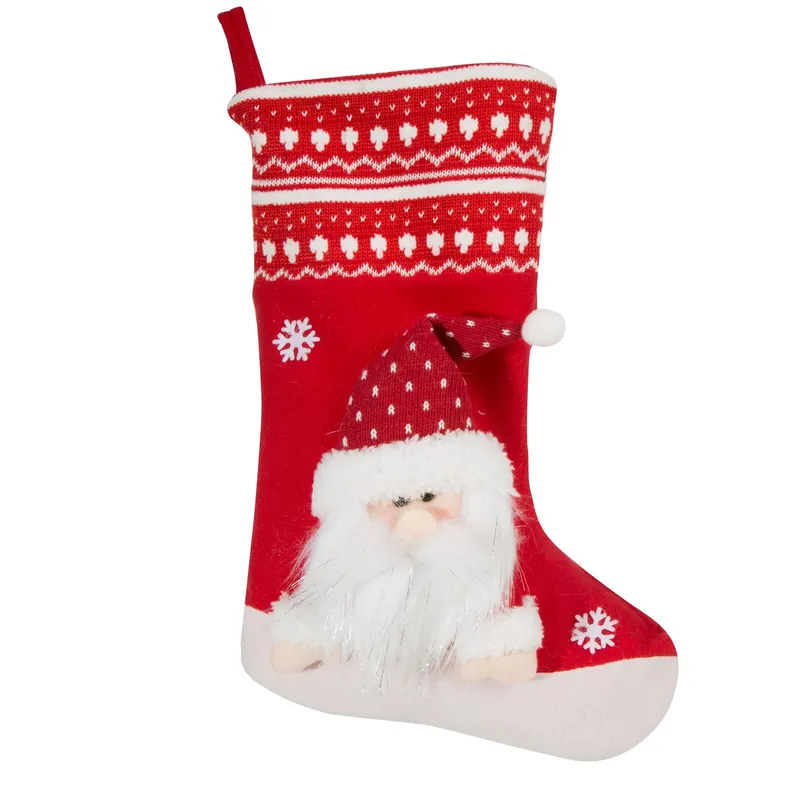Koupit Online Vánoční dekorace SANTA 3 červená / bílá
