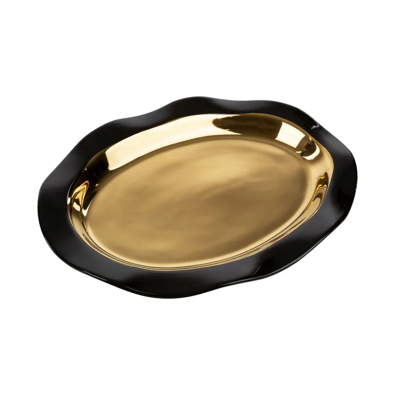 Expresní Doručení Dekorační miska MAJA 3 02 černá / zlatá