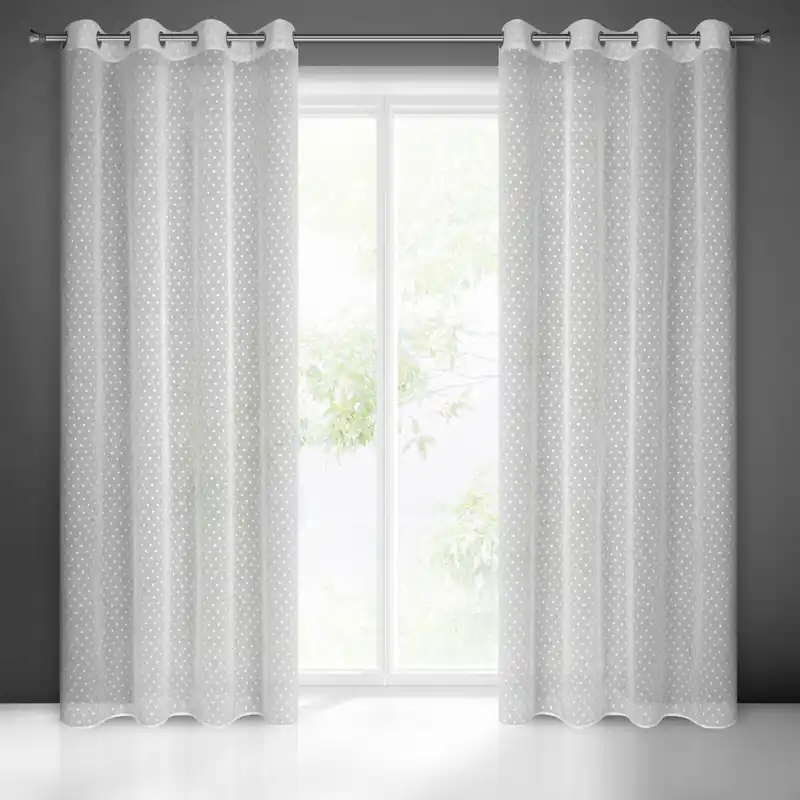 Speciální Cena Hotový závěs HANIA bílý - na průchodkách