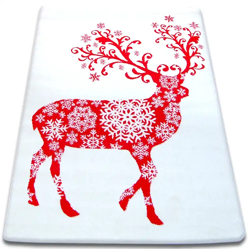 Sleva Koberec XMAS - F788 krém/červený