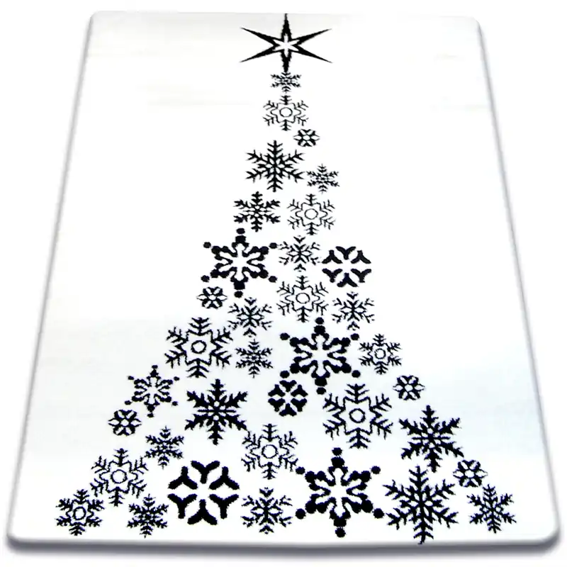 Koberec XMAS - F792 krém/černý Expresní Doručení