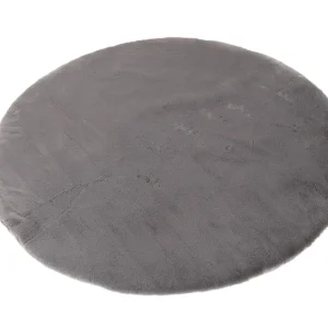 Koberec RABBIT FUR tmavě šedý kruh Ihned K Objednání
