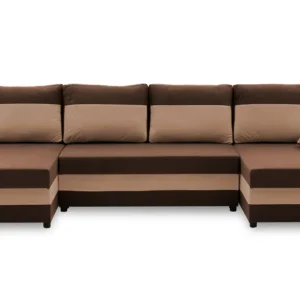 Sedací souprava SPARTA ve tvaru U Comfort hnědá / cappuccino Poslední Šance