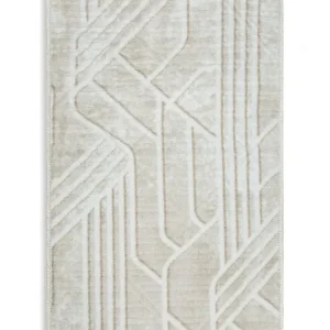 Koberec PRINT 2 béžový / bílý Aktuální