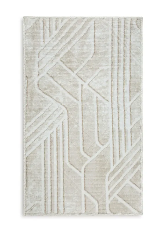 Koberec PRINT 2 béžový / bílý Aktuální