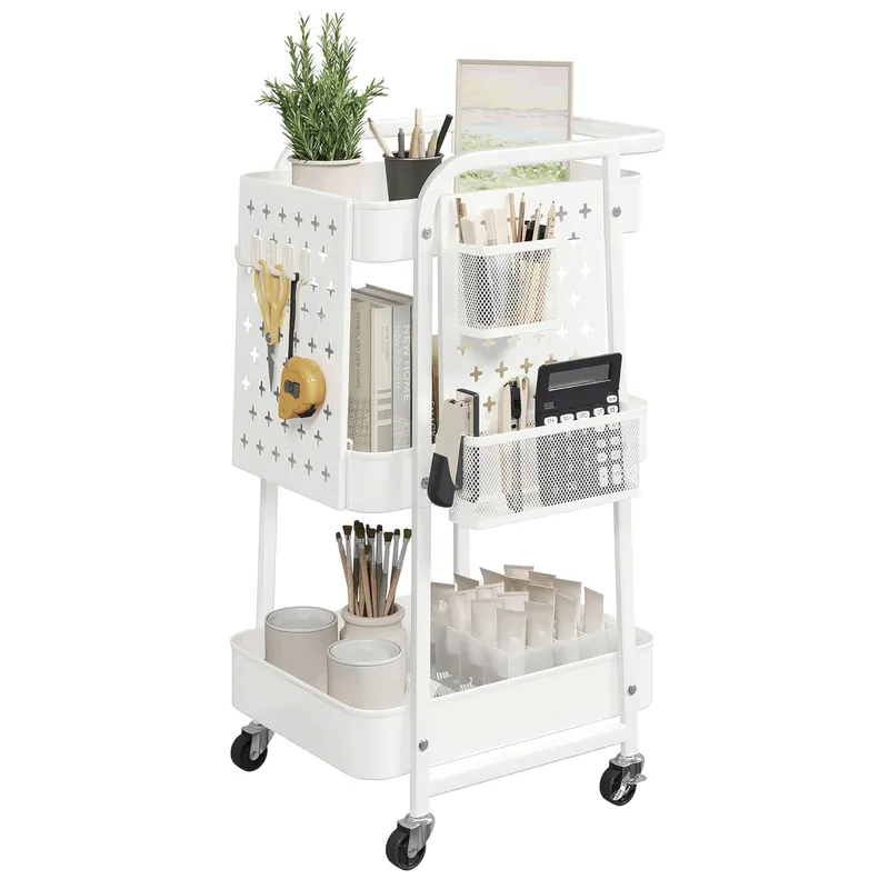 Pojízdný úložný vozík bílý APV-E1037 WT Akční Cena