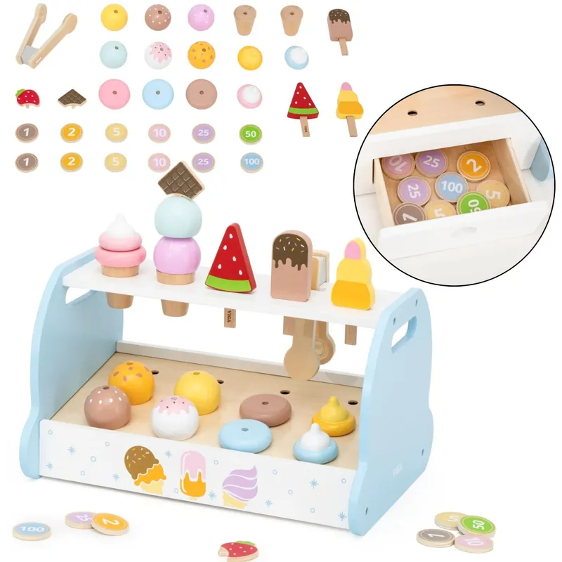 Nejprodávanější Viga 44842 Dřevěná mini zmrzlinárna a cukrárna PolarB