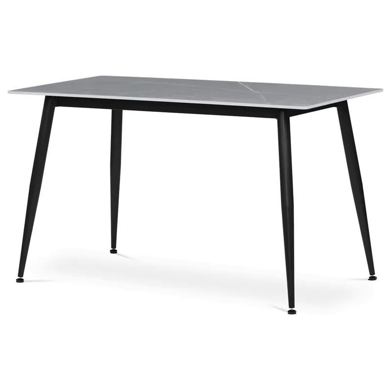 Nakupujte Hned Jídelní stůl 130x70 cm HT-406M mramor, černý / šedý